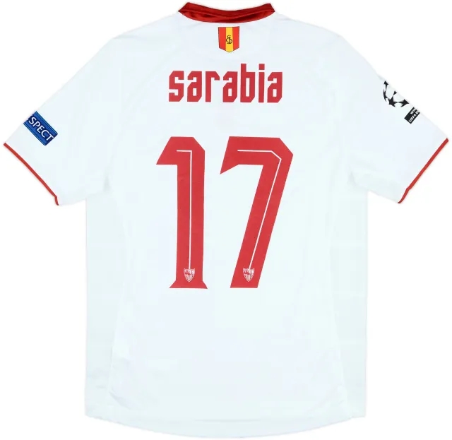 2016-17 Sevilla Match Issue Champions League Home Shirt Sarabia #17