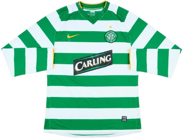 2008-10 Celtic Player Issue Home L/S Shirt #17 - 5/10 - (L)