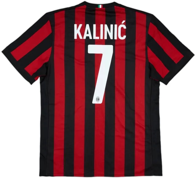 2017-18 AC Milan Match Issue Home Shirt Kalinic #7