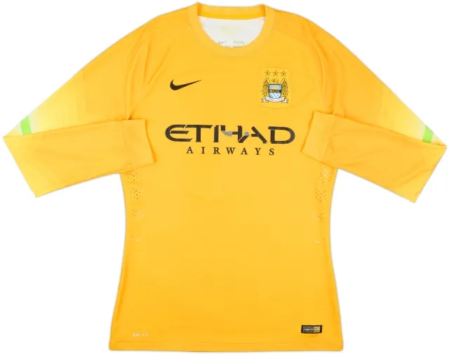 2014-15 Manchester City Match Issue GK Shirt #13
