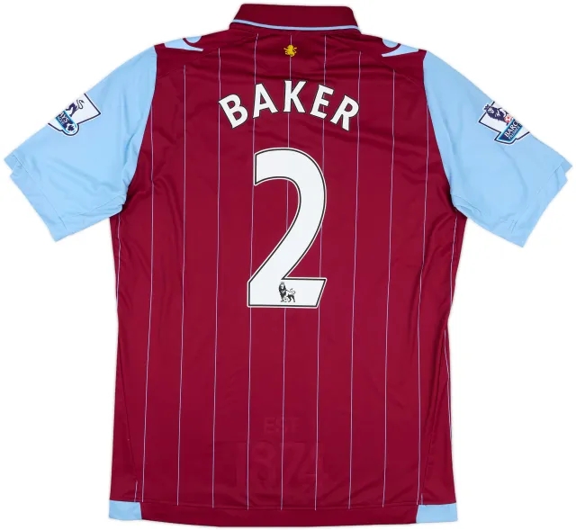 2014-15 Aston Villa Home Shirt Baker #2 - 8/10 - (XL)