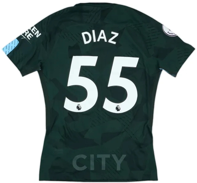 2017-18 Manchester City Match Issue Third Shirt Diaz #55