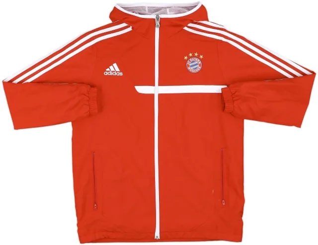2013-14 Bayern Munich adidas Hooded Track Jacket - 8/10 - (XL.Boys)