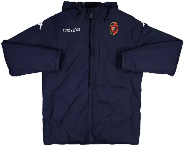 2013-14 Cagliari Kappa Hooded Bench Coat - 7/10 - (M)