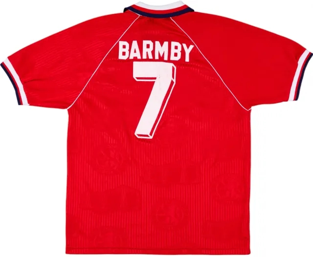 1995-96 Middlesbrough Home Shirt Barmby #7 - 6/10 - (M)