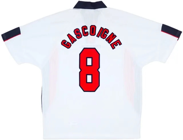 1997-99 England Home Shirt Gascoigne #8 (XL)