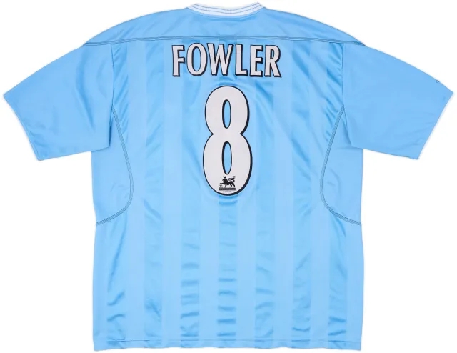 2003-04 Manchester City Home Shirt Fowler #8 - 6/10 - (XL)