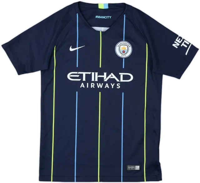 2018-19 Manchester City Away Shirt - 8/10 - (L.Boys)