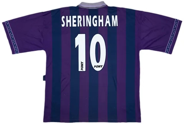 1995-97 Tottenham Away Shirt Sheringham #10 - 6/10 - (XXL)