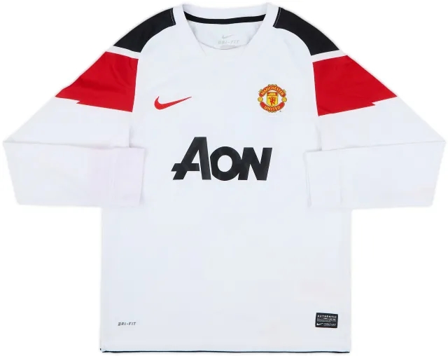 2010-12 Manchester United Away L/S Shirt - 8/10 - (M.Boys)