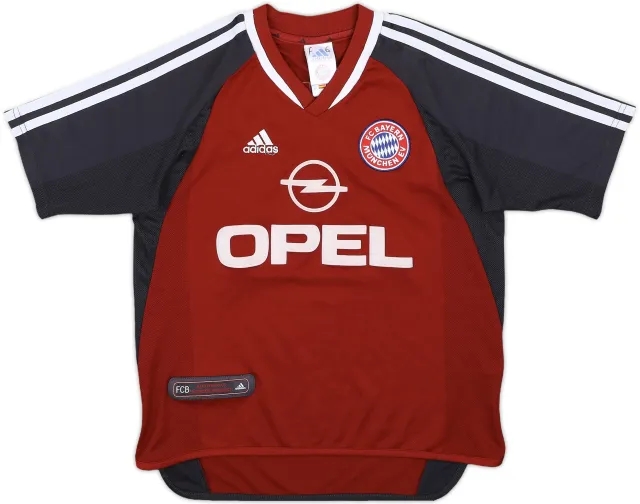 adidas Bayern Munich Boys SS Home Shirt 2001/02