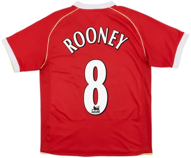 2006-07 Manchester United Home Shirt Rooney #8 - 5/10 - (XL.Boys)