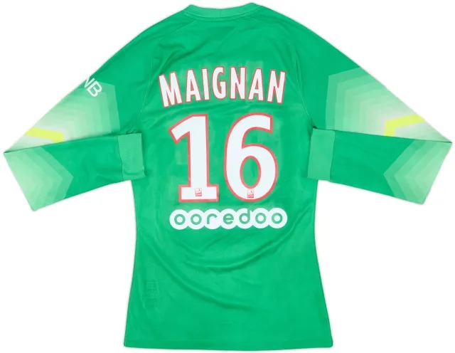 2014-15 Paris Saint-Germain Player Issue GK Shirt Maignan #16 - 7/10 - (S)
