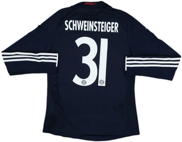 2008-09 Bayern Munich Player Issue Away L/S Shirt Schweinsteiger #31 - 8/10 - (S)