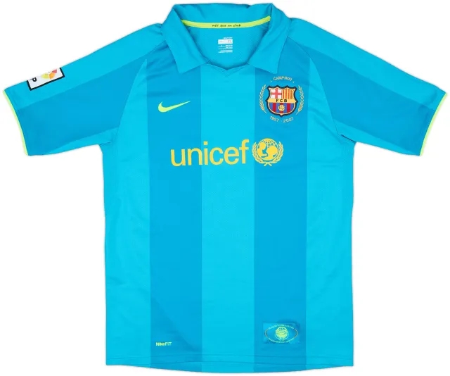 2007-09 Barcelona Away Shirt - 10/10 - (XL.Boys)