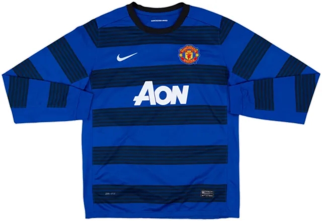 2011-13 Manchester United Away L/S Shirt - 7/10 - (XL.Boys)