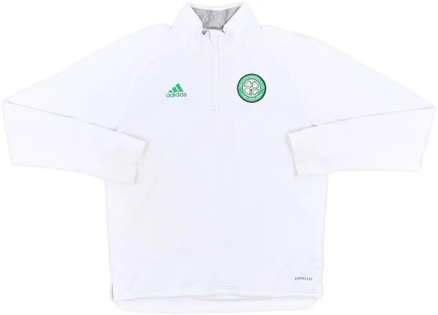 2020-21 Celtic adidas 1/4 Zip Drill Top - 8/10 - (L.Boys)