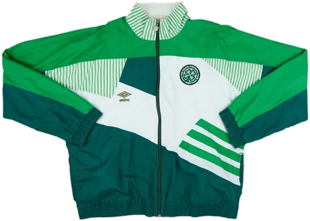 1991-92 Celtic Umbro Track Jacket - 8/10 - (M)