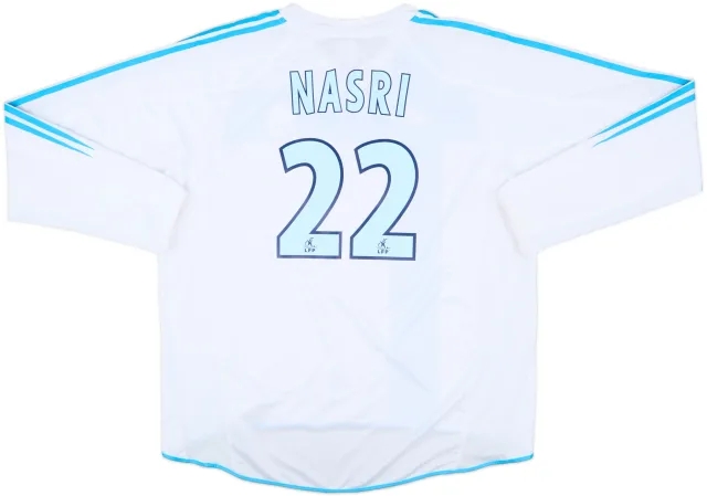 2004-05 Olympique Marseille Home L/S Shirt Nasri #22 - 8/10 - (XXL)