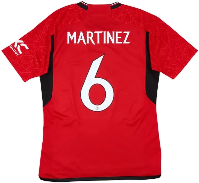 2023-24 Manchester United Home Shirt Martinez #6 - 9/10 - (M)