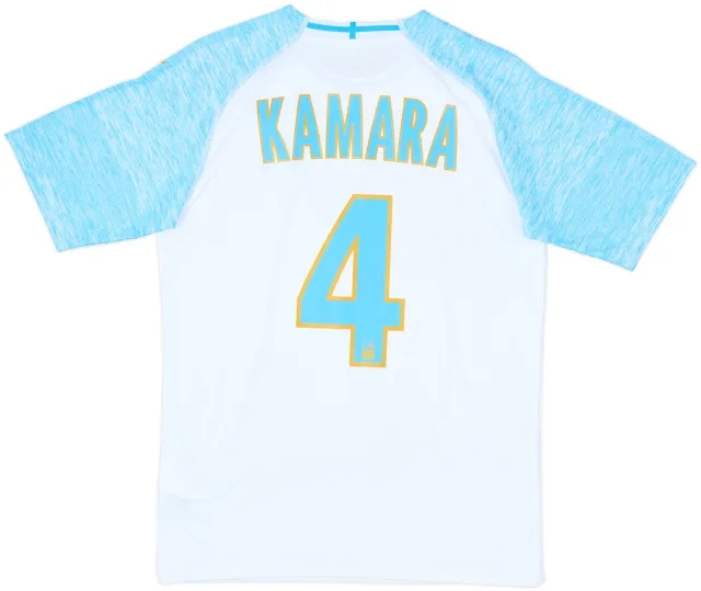 2018-19 Olympique Marseille Home Shirt Kamara #4 - 10/10 - (XS)