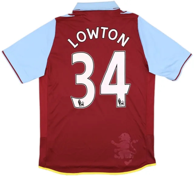 2012-13 Aston Villa Home Shirt Lowton #34 - 7/10 - (S)
