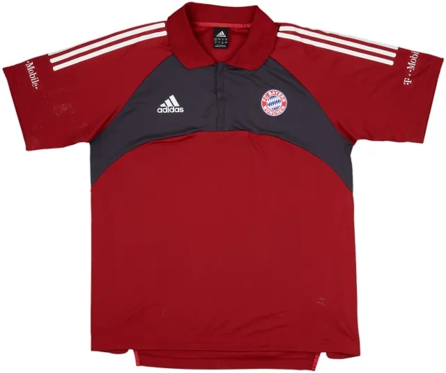 2002-03 Bayern Munich adidas 1/4 Zip Polo Shirt - 6/10 - (L)