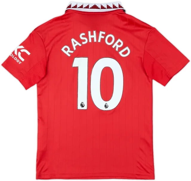 2022-23 Manchester United Home Shirt Rashford #10 - 8/10 - (S.Boys)