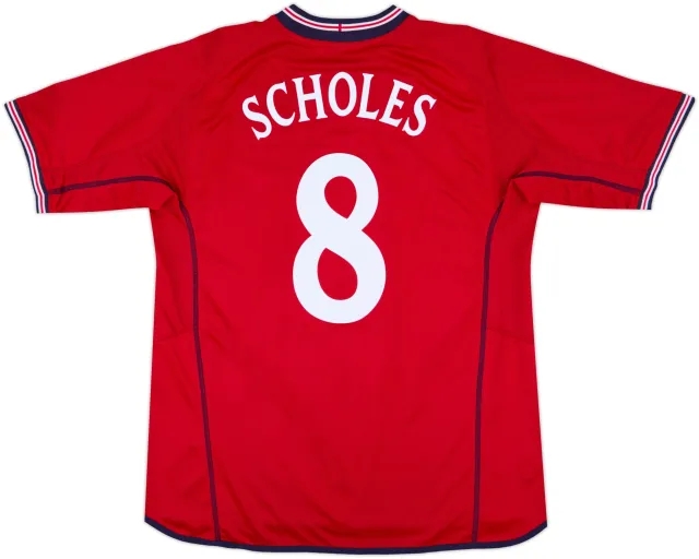2002-04 England Away Shirt Scholes #8 - 9/10 - (XL)