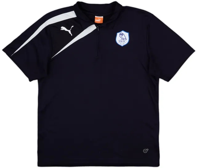 2013-14 Sheffield Wednesday Puma 1/4 Zip Polo Shirt - 8/10 - (L)