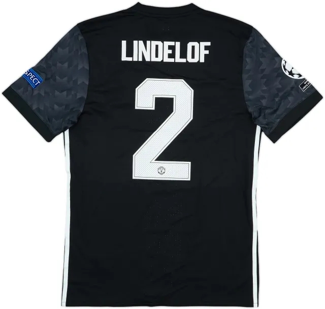 2017-18 Manchester United Match Issue Champions League Away Shirt Lindelof #2