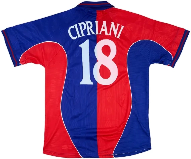 2000-01 Bologna Match Issue Home Shirt Cipriani #18