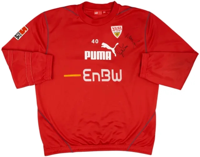 2007-08 Stuttgart Signed Puma Player Issue Sweat Top #40 (Schuster)