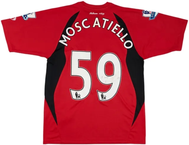 2009-10 Fulham Match Issue Signed Away Shirt Moscatiello #59