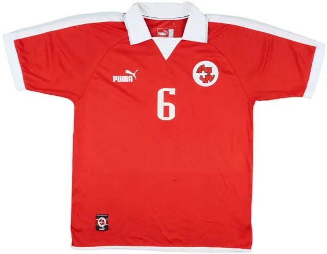 2002-04 Switzerland Match Issue Home Shirt #6
