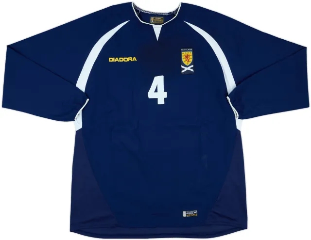 Diadora Scotland Mens LS Player Issue Home Shirt 2003