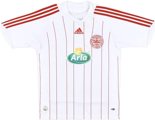 adidas Denmark Boys SS Away Shirt 2008