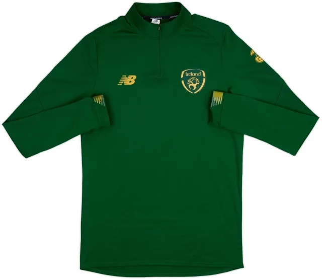 2017-18 Ireland New Balance 1/4 Zip Training Top - 8/10 - (L)