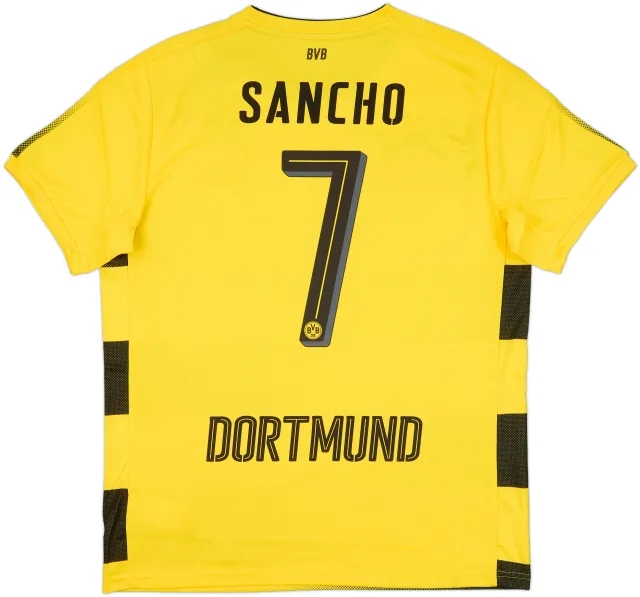 2017-18 Borussia Dortmund Home Shirt Sancho #7 (L)