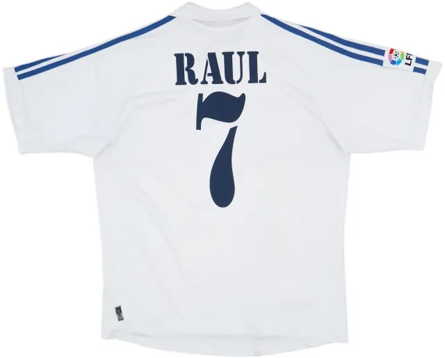 2001 Real Madrid Home Shirt Raul #7 - 5/10 - (L)