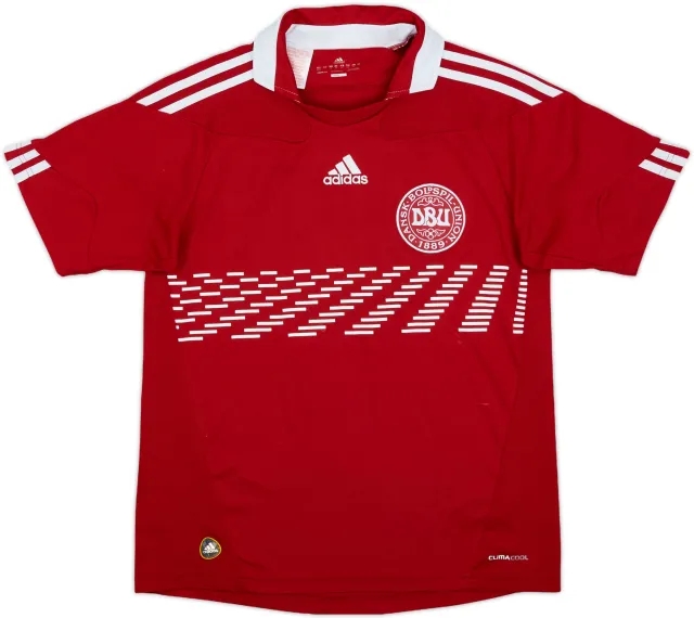 adidas Denmark Boys SS Home Shirt 2010