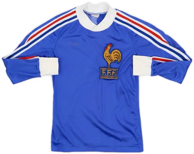 adidas France Mens LS Home Shirt 1978