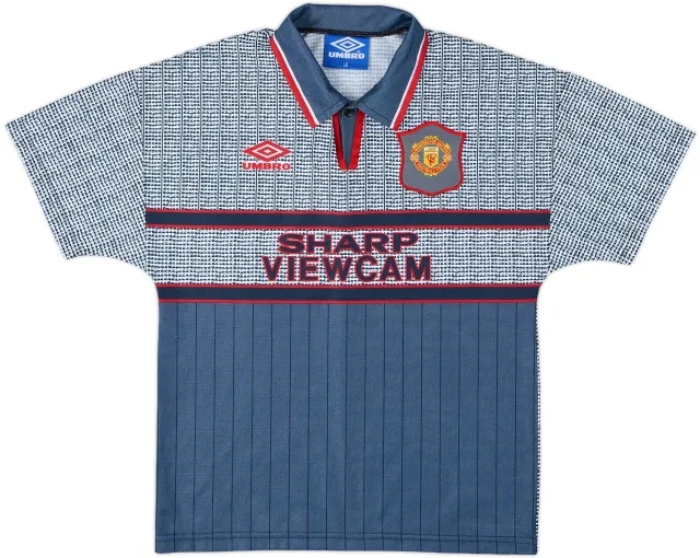 1995-96 Manchester United Away Shirt - 10/10 - (L.Boys)