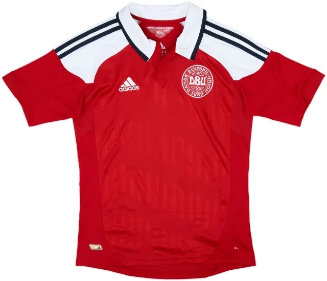 adidas Denmark Boys SS Home Shirt 2012