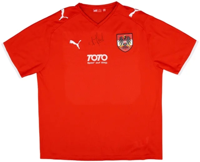 2006-08 Austria Signed Home/Training Shirt - 8/10 - (XL)