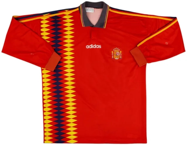 1994-96 Spain Home L/S Shirt - 6/10 - (XL)