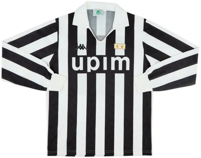 1989-90 Juventus Home L/S Shirt #9 - 8/10 - (S)