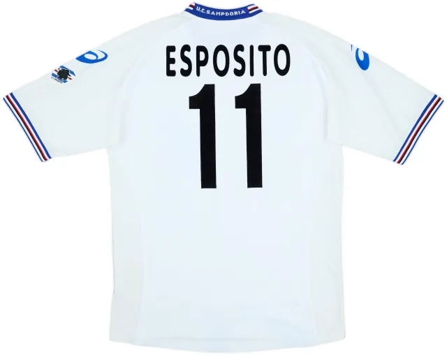 2001-02 Sampdoria Away Shirt Esposito #11 - 9/10 - (XL)