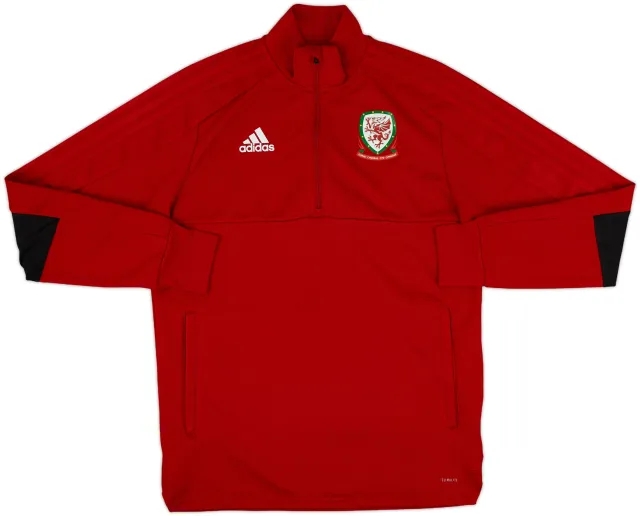 2017-18 Wales adidas 1/4 Zip Drill Top - 8/10 - (M)