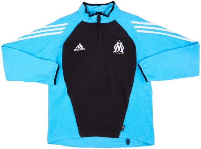 2003-04 Olympique Marseille adidas 1/4 Zip Fleece Top - 8/10 - (M/L)